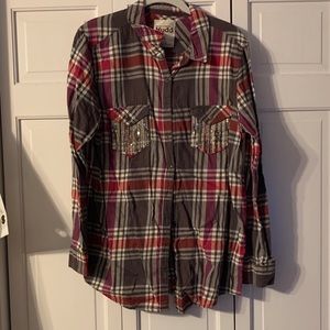 Mudd purple flannel shirt